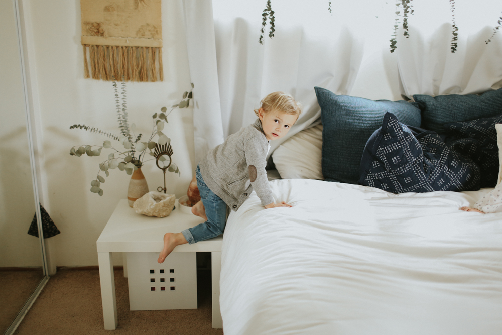 hippie in home family session- kathy davies photography-baby boy style