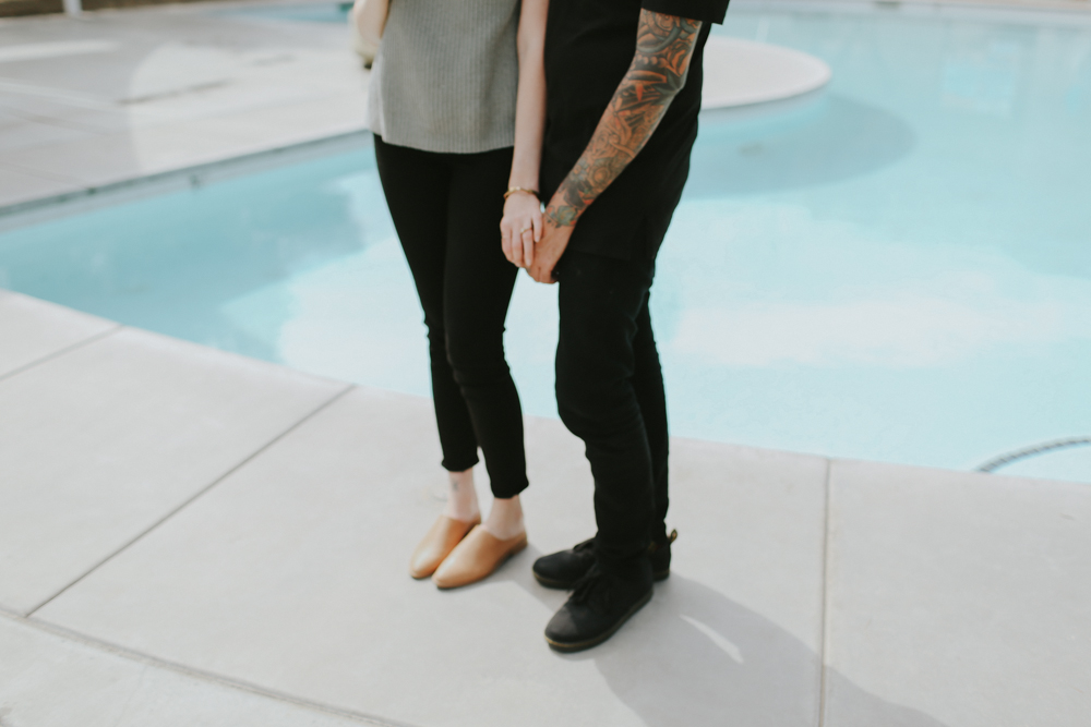 ace hotel engagement photos- palm springs engagement-madewell style